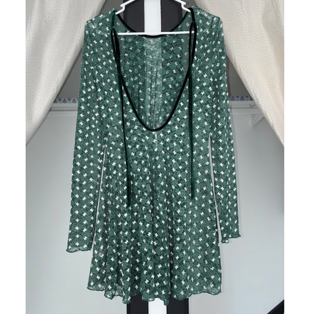 Free People - Sheer Delight Polka Dot Backless Mini Dress - Picture 4 of 8